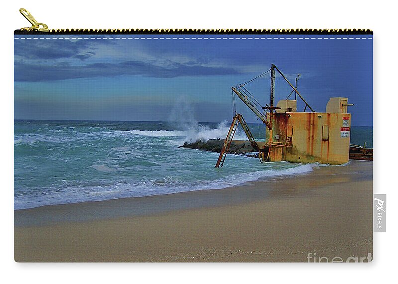 Singer Island Zip Pouch featuring the photograph 3- Pump House by Joseph Keane