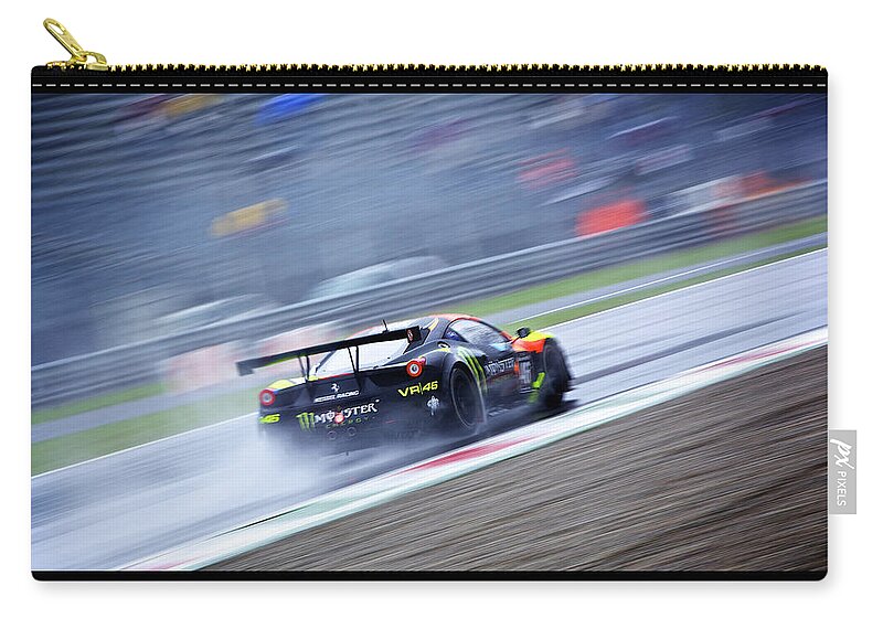 Racing Zip Pouch featuring the digital art Racing #3 by Maye Loeser