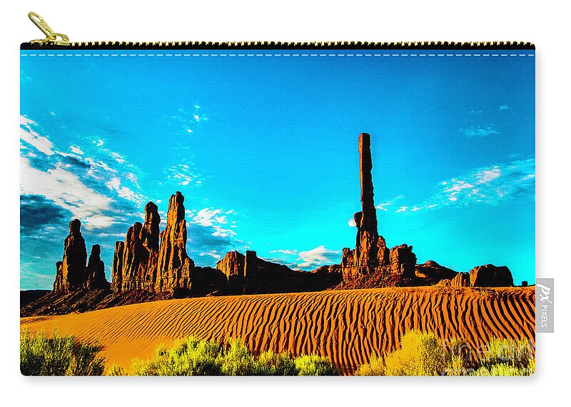 Sand Dune Zip Pouch featuring the photograph Sand Dune #6 by Mark Jackson