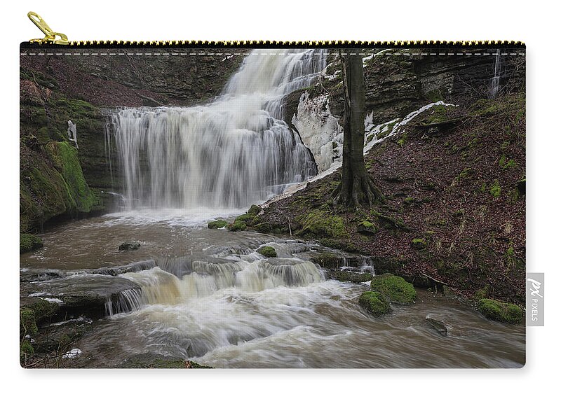 Scalber Force Zip Pouch featuring the photograph Scalber Force #3 by Nick Atkin