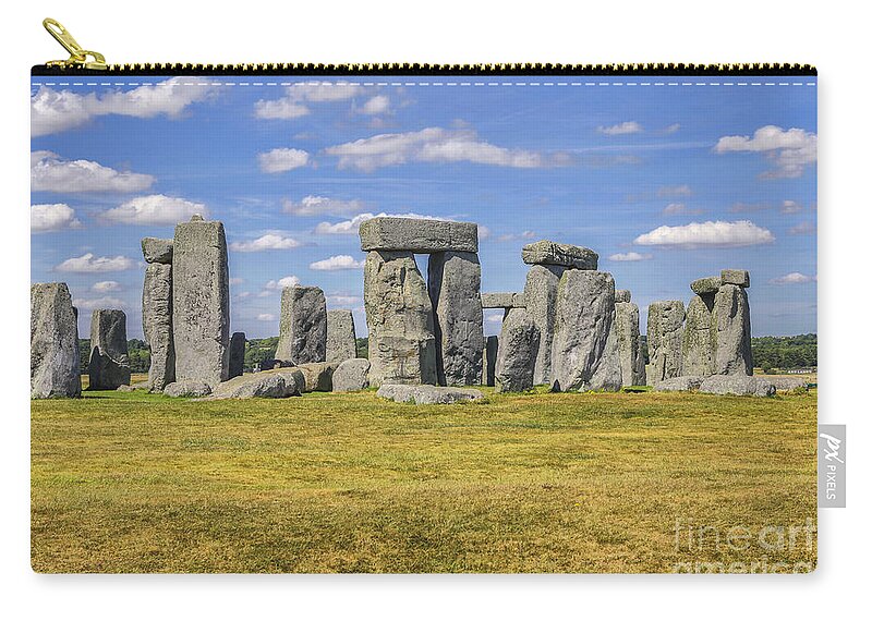 Stones Zip Pouch featuring the photograph Prehistoric Stonehenge in England by Patricia Hofmeester