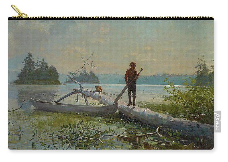 Winslow Homer Carry-all Pouch featuring the painting The Trapper by Winslow Homer