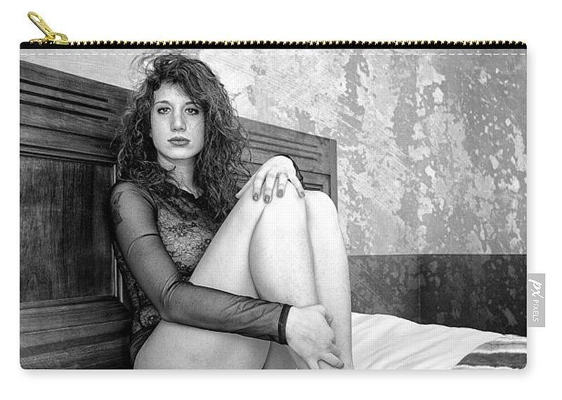 Black Carry-all Pouch featuring the photograph Trust yourself then you will know how to live by Traven Milovich