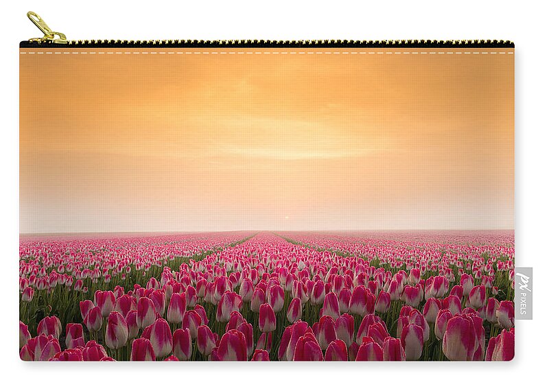 Tulip Zip Pouch featuring the digital art Tulip #3 by Maye Loeser
