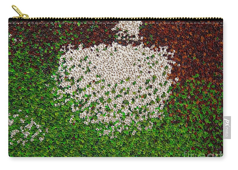 Abstract Carry-all Pouch featuring the painting Soft Green with Brown, Buff and White by Dean Triolo