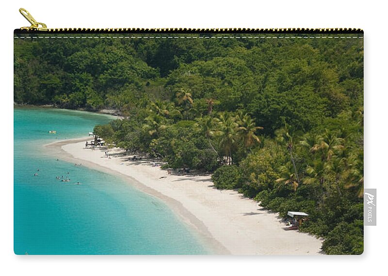 Virgin Islands Zip Pouch featuring the photograph View of Trunk Bay on St John - United States Virgin Islands #3 by Anthony Totah