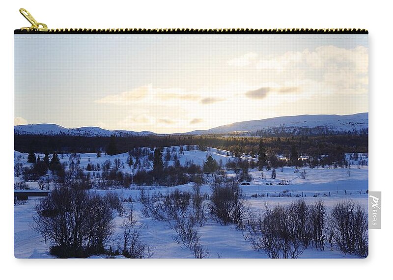 Landscape Zip Pouch featuring the photograph Winter Scenery #3 by Takaaki Yoshikawa