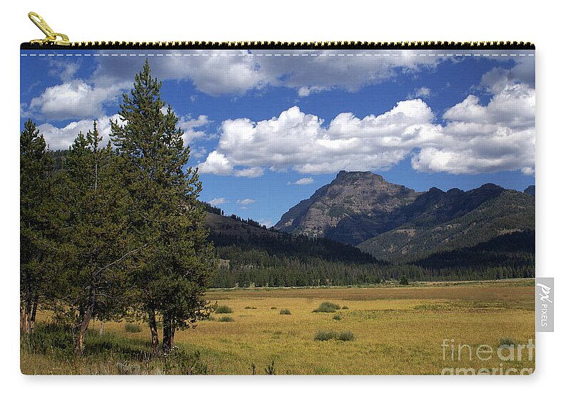 Yellowstone National Park Zip Pouch featuring the photograph Yellowstone Vista #3 by Marty Koch