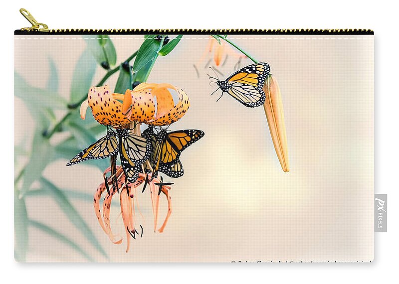 Butterfly Zip Pouch featuring the digital art Butterfly #30 by Super Lovely