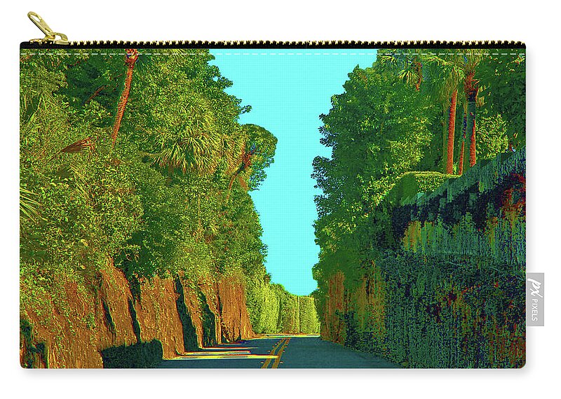 Paintings Zip Pouch featuring the digital art 34- Enchanted Highway by Joseph Keane