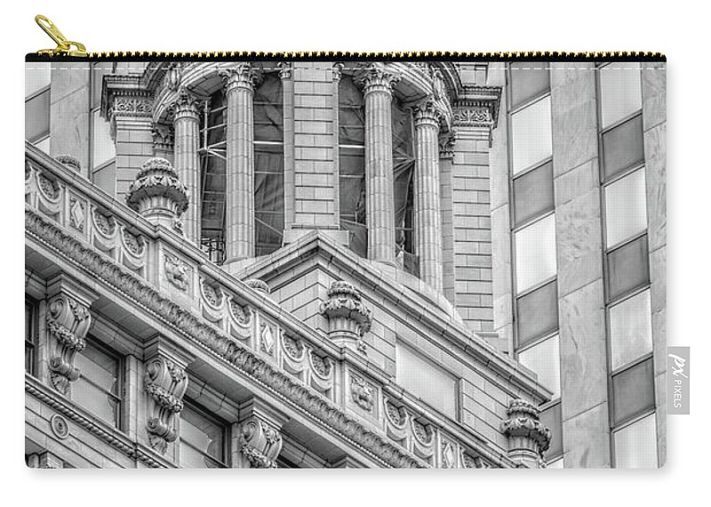 35 East Wacker Drive Zip Pouch featuring the photograph 35 East Wacker Drive by Jerry Fornarotto