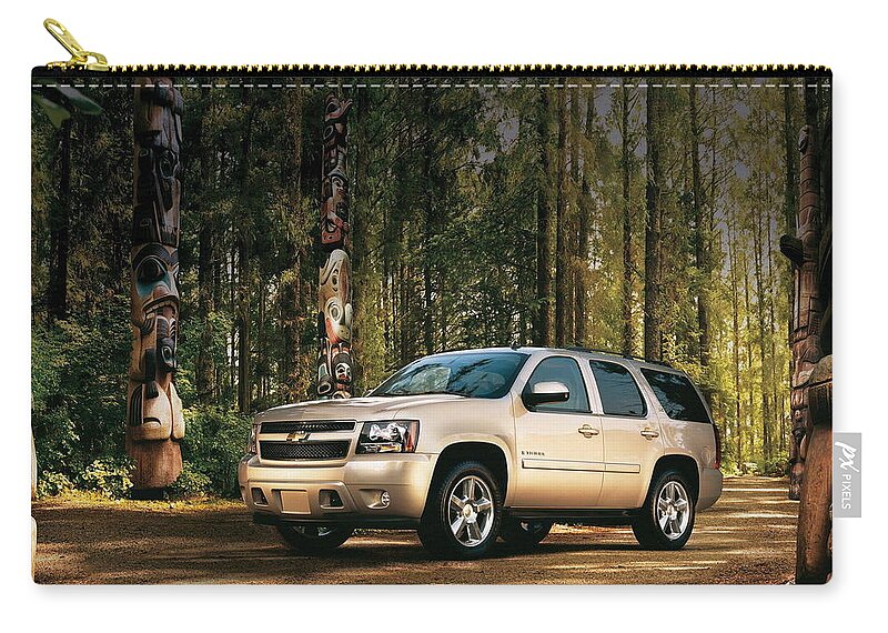 Chevrolet Zip Pouch featuring the digital art Chevrolet #36 by Super Lovely