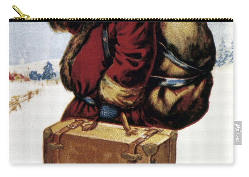 19th Century Zip Pouch featuring the photograph American Christmas Card #37 by Granger