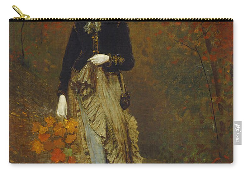 Winslow Homer Carry-all Pouch featuring the painting Autumn by Winslow Homer