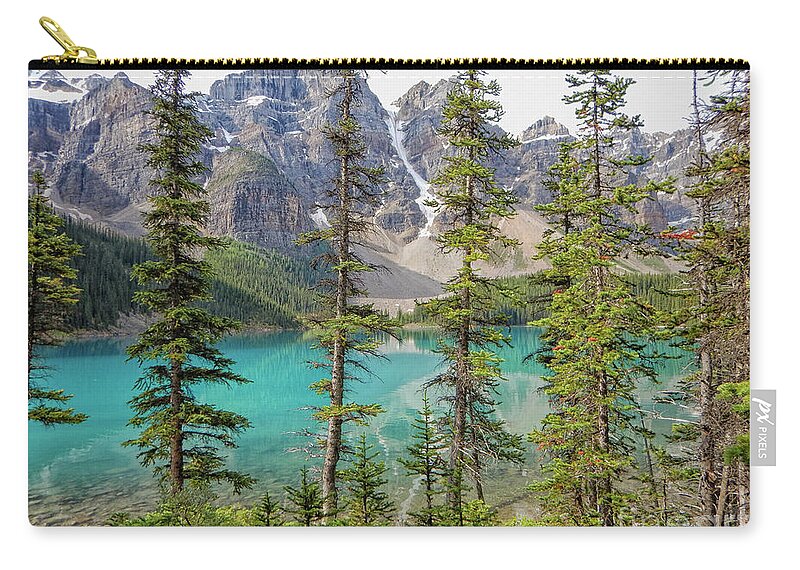 Jasper Zip Pouch featuring the photograph Wonderful Lake Moraine by Patricia Hofmeester