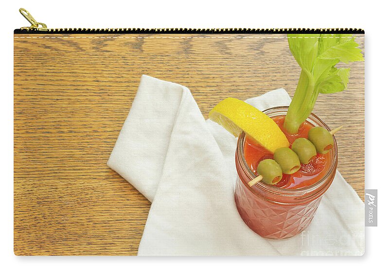 Bloody Mary Zip Pouch featuring the photograph Bloody Mary #4 by Ezume Images