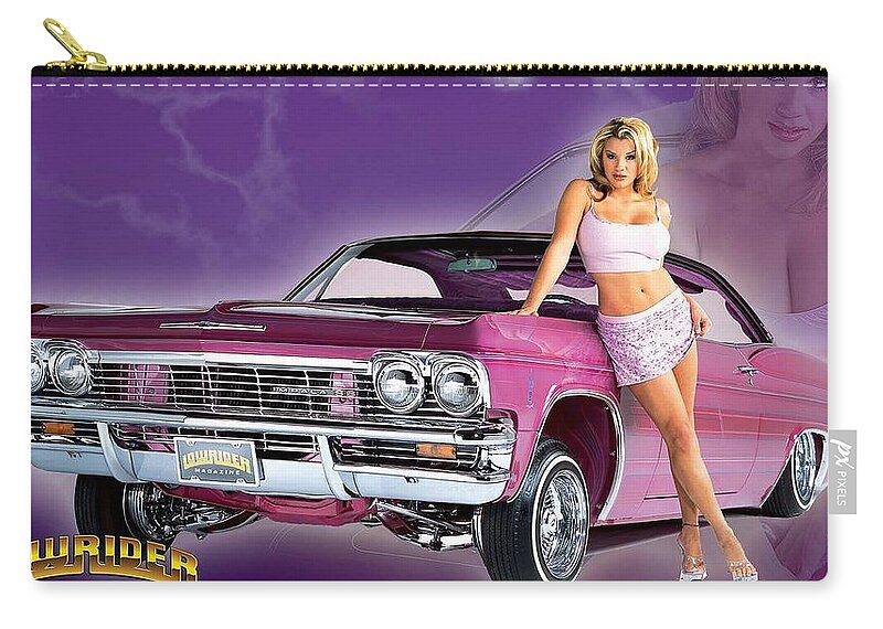 Chevrolet Zip Pouch featuring the digital art Chevrolet #4 by Maye Loeser