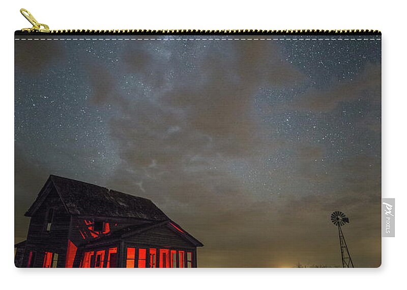 Red Zip Pouch featuring the photograph Dark Place #4 by Aaron J Groen