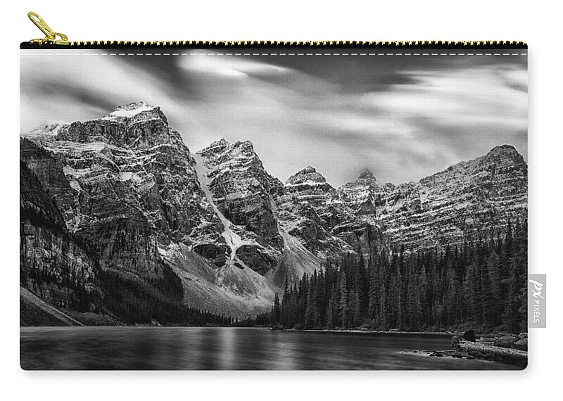 Moraine Lake Zip Pouch featuring the photograph First Snow #4 by Robert Fawcett