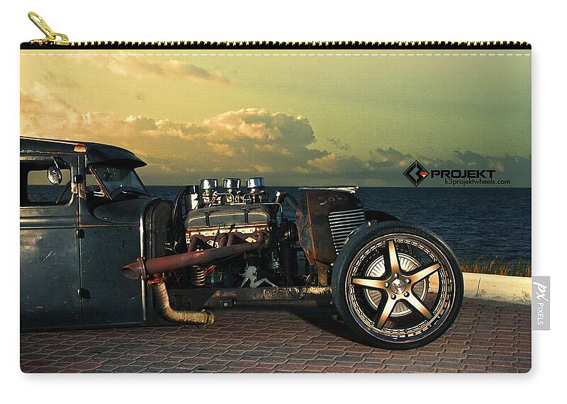 Funny Car Zip Pouch featuring the photograph Funny Car #4 by Jackie Russo