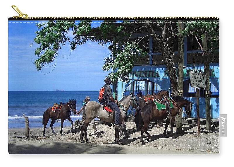 Horse Zip Pouch featuring the photograph Horse #4 by Jackie Russo
