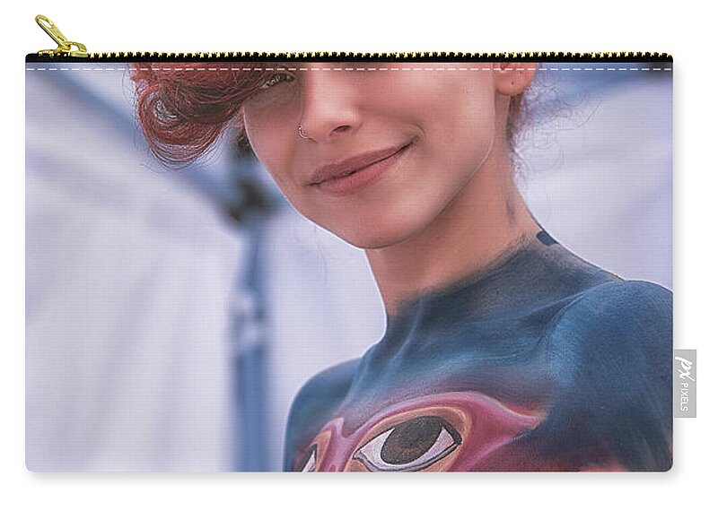 Bodypainting Carry-all Pouch featuring the photograph Ilaria by Traven Milovich