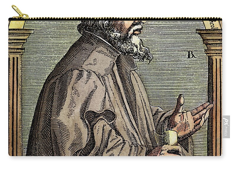 14th Century Zip Pouch featuring the drawing JAN HUS, c1369-1415 #4 by Granger
