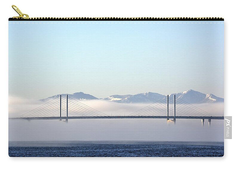 Kessock Zip Pouch featuring the photograph Kessock Bridge, Inverness #4 by Veli Bariskan