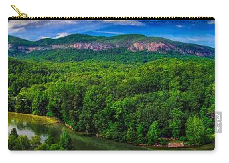 Lake Lure Zip Pouch featuring the photograph Lake Lure #4 by Buddy Morrison