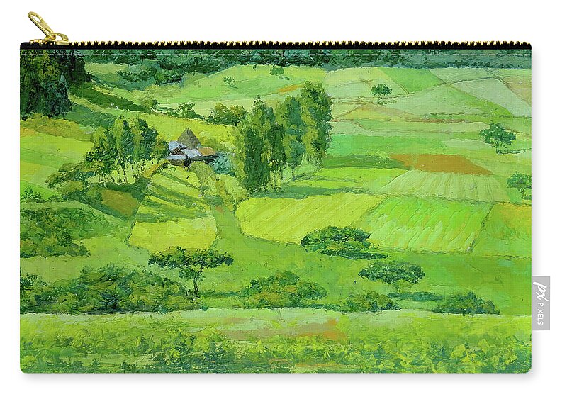 Landscape Zip Pouch featuring the painting Landscape #4 by Yoseph Abate