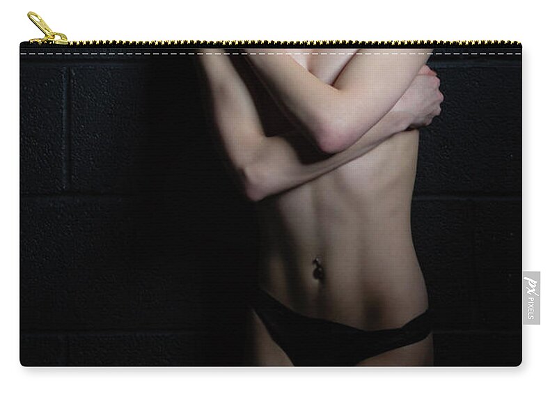 Lingerie Zip Pouch featuring the photograph Lingerie And Bodyscapes #4 by La Bella Vita Boudoir