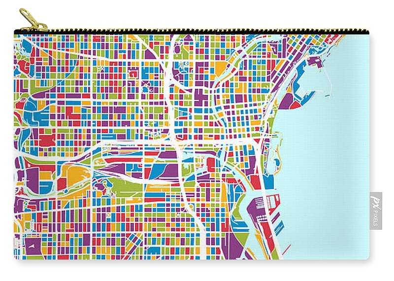 Milwaukee Wisconsin City Map Coffee Mug by Michael Tompsett - Pixels