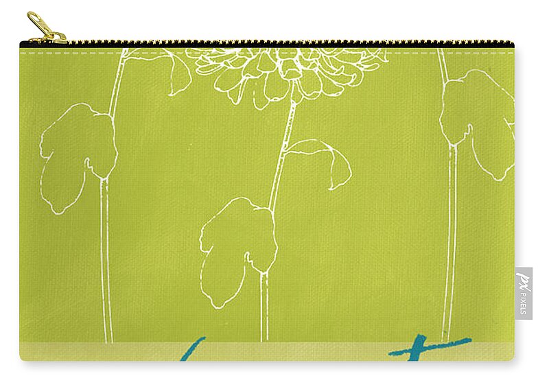 Namaste Zip Pouch featuring the painting Namaste by Linda Woods