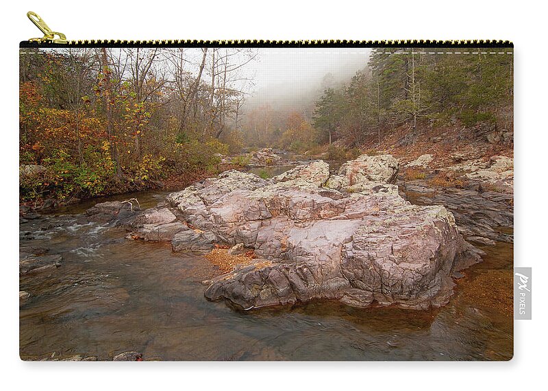 Missouri Zip Pouch featuring the photograph Rocky Creek #4 by Steve Stuller
