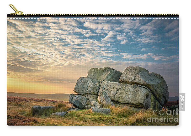 Airedale Zip Pouch featuring the photograph Sunset by Hitching Stone by Mariusz Talarek