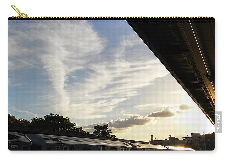 Train Zip Pouch featuring the photograph Train #4 by Mariel Mcmeeking