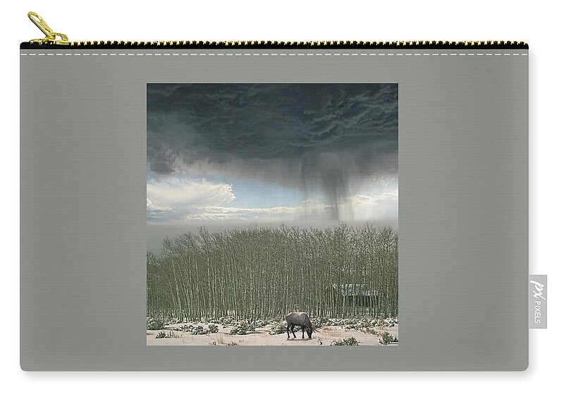 Animal Zip Pouch featuring the photograph 4375 by Peter Holme III