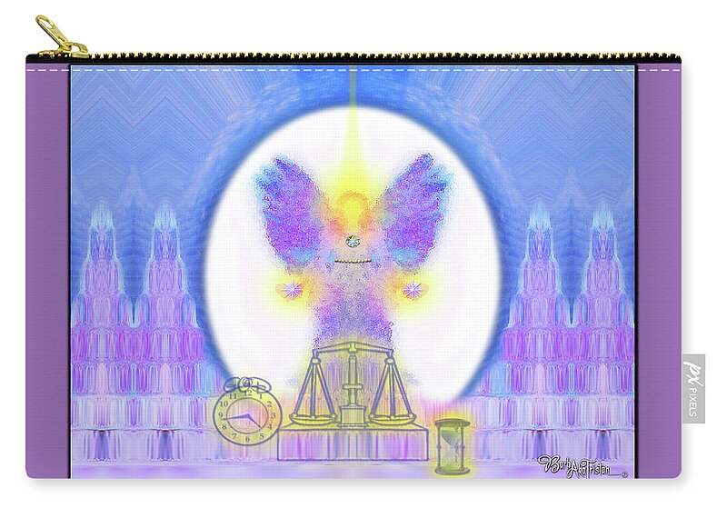 Inspiration Zip Pouch featuring the digital art 444 Justice #197 by Barbara Tristan