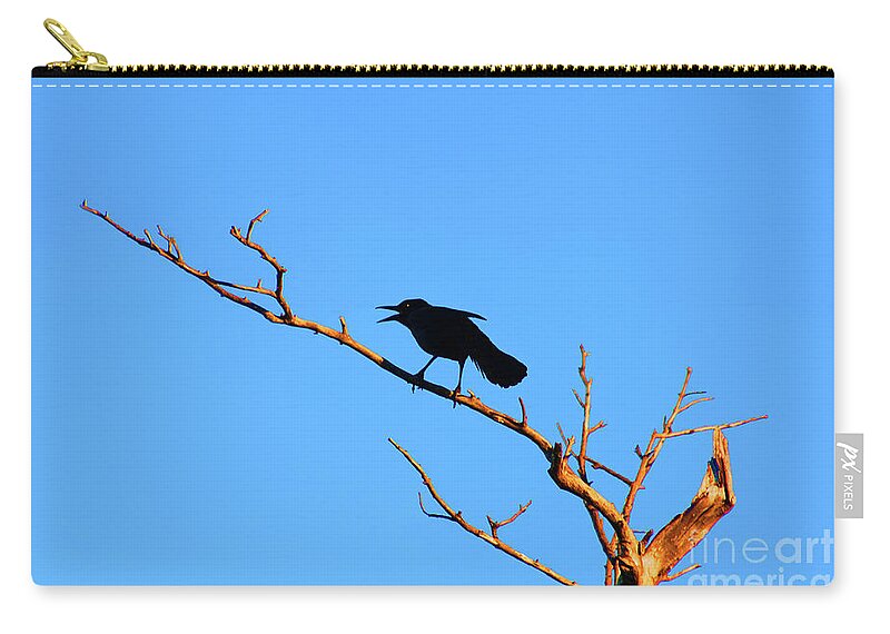  Zip Pouch featuring the photograph 47- Crow For Me by Joseph Keane