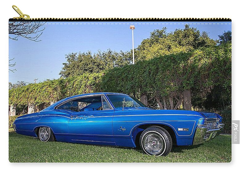 Chevrolet Impala Zip Pouch featuring the photograph Chevrolet Impala #5 by Jackie Russo