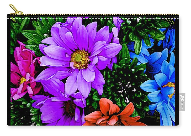 Bruce Zip Pouch featuring the painting Floral Favorites #5 by Bruce Nutting