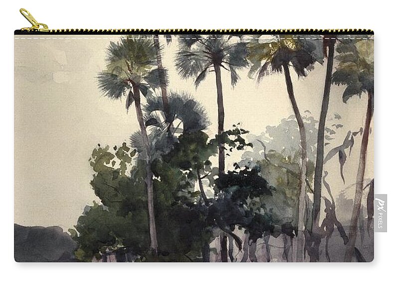 Winslow Homer (american Zip Pouch featuring the painting Homosassa River #5 by Winslow Homer