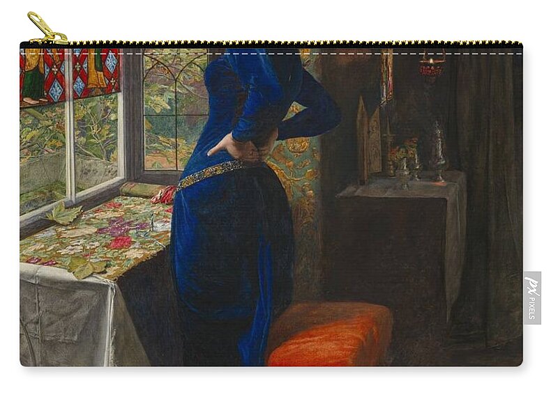Sir John Everett Millais Carry-all Pouch featuring the painting Mariana by John Everett Millais