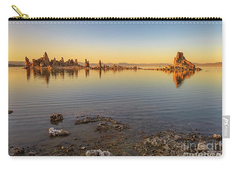 Mono Lake Zip Pouch featuring the photograph Mono Lake sunset #5 by Benny Marty