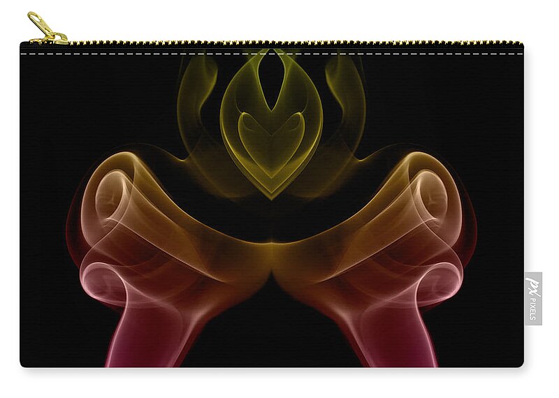 Abstract Zip Pouch featuring the photograph smoke XIX #6 by Joerg Lingnau
