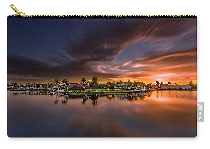 Naples Carry-all Pouch featuring the photograph Sunrise at Naples, Florida by Peter Lakomy
