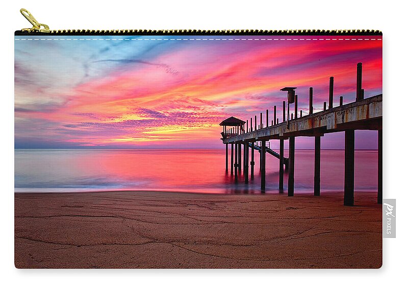 Sunset Zip Pouch featuring the photograph Sunset #5 by Mariel Mcmeeking