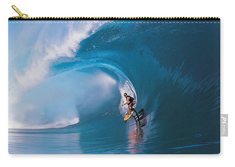 Surfing Zip Pouch featuring the photograph Surfing #5 by Mariel Mcmeeking