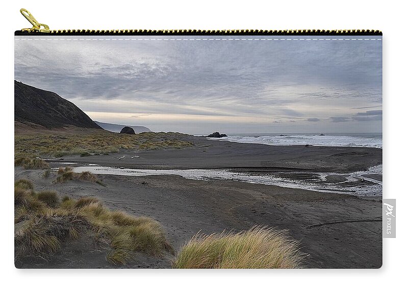 The Lost Coast Zip Pouch featuring the photograph The Lost Coast #5 by Maria Jansson