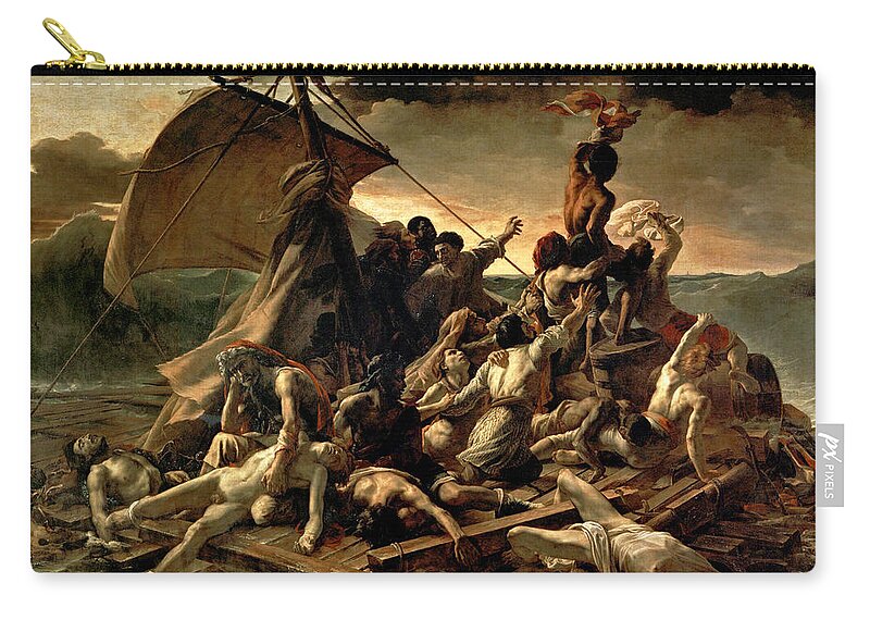 Seascape Zip Pouch featuring the photograph The Raft of the Medusa #5 by Theodore Gericault
